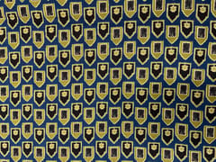 Blue & Black Abstract Cotton Fabric