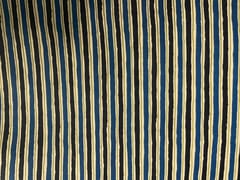 Blue & Black Stripes Cotton Fabric