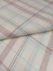 Cream Yarn Dyed Twill Weave Cotton Fabric