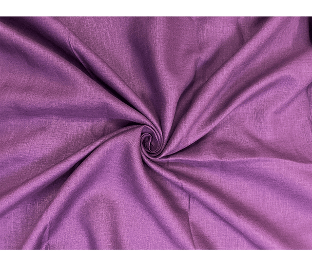 Purple Plain Pure Linen Fabric - 60 Lea