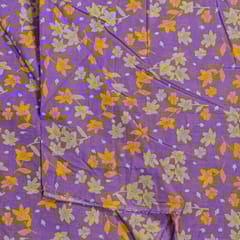 Purple Colour Cotton Cambric Printed Fabric