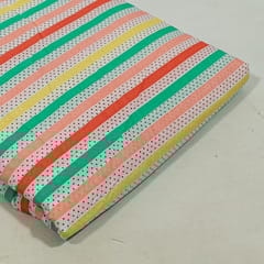 White Colour Cotton Cambric Printed Fabric