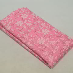 Pink Colour Cotton Cambric Printed Fabric