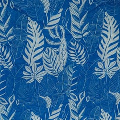 Blue Colour Cotton Cambric Printed Fabric