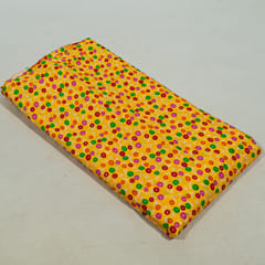 Yellow Colour Cotton Cambric Printed Fabric