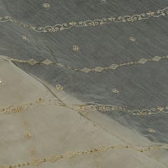 Dyeable Chanderi Embroidered Fabric