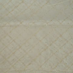 Dyeable Chanderi Embroidered Fabric