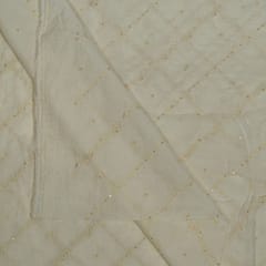 Dyeable Chanderi Embroidered Fabric