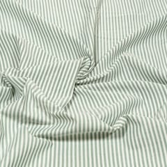 Green Colour Yarn Dyed Cotton Stripes Fabric