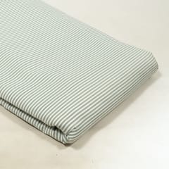 Green Colour Yarn Dyed Cotton Stripes Fabric