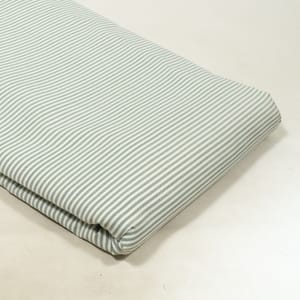 Green Colour Yarn Dyed Cotton Stripes Fabric