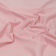 Pink Colour Yarn Dyed Cotton Stripes Fabric