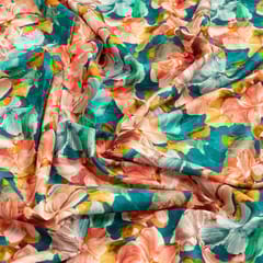 Multi Colour Lawn Cotton Digital Printed Fabric