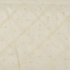 Dyeable Chanderi Embroidered Fabric