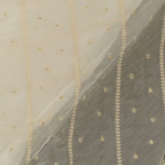 Dyeable Chanderi Embroidered Fabric