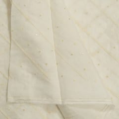 Dyeable Chanderi Embroidered Fabric
