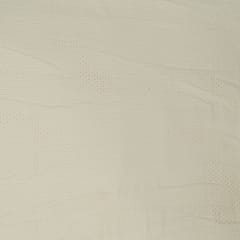 Off White Colour Dyeable Cotton Chikan Embroidered Fabric