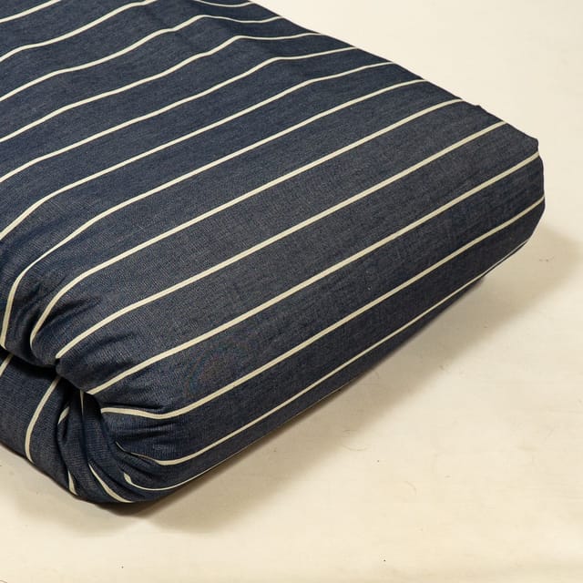 Blue Colour Denim Stripes Fabric