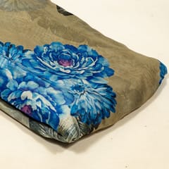 Green Colour Viscose Organza Digital Printed Fabric