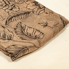 Light Brown Colour Viscose Organza Digital Printed Fabric