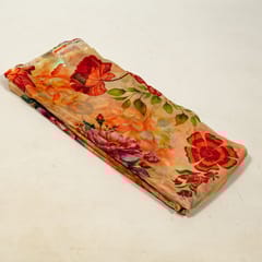 Multi Colour Viscose Organza Digital Printed Fabric