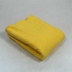Yellow Colour Cotton Chikan Embroidered Fabric