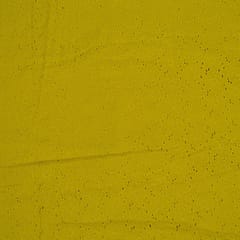 Lime green  Colour Cotton Chikan Embroidered Fabric