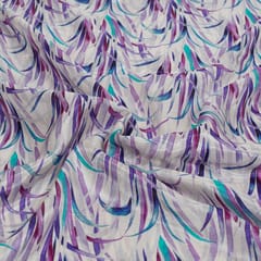 Multi Colour Muslin Digital Printed Fabric