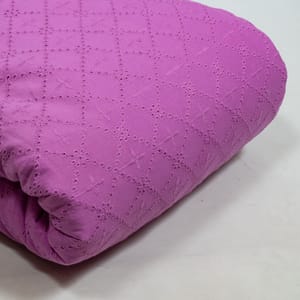 Move Colour Cotton Chikan Embroidered Fabric