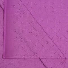 Move Colour Cotton Chikan Embroidered Fabric