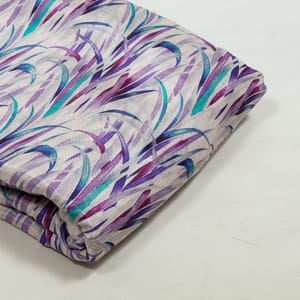 Multi Colour Muslin Digital Printed Fabric