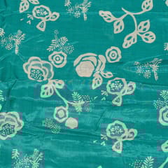 Sage Green Colour Muslin Digital Printed Fabric
