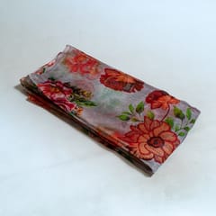 Move Colour Viscose Organza Floral Digital Printed Fabric