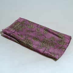 Purple Colour Viscose Organza Floral Digital Printed Fabric