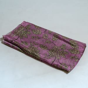 Purple Colour Viscose Organza Floral Digital Printed Fabric