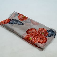 Multi Colour Viscose Organza Floral Digital Printed Fabric