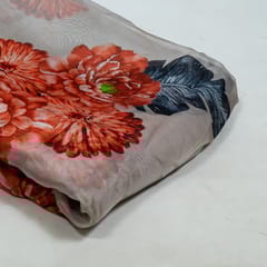 Multi Colour Viscose Organza Floral Digital Printed Fabric