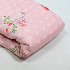 Pink Colour Cotton Orbit Booti Floral Digital Printed Fabric