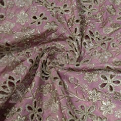 Move Colour Tissue Crepe Cutwork Fabric