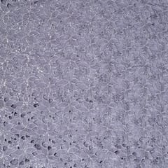 Lavender Colour Crepe Cutwork Fabric
