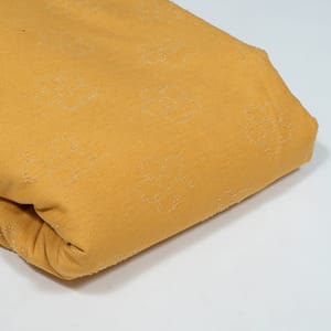 Yellow Colour Self Denim Fabric