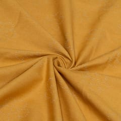 Yellow Colour Self Denim Fabric