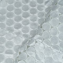 White Colour Chemical Lace Cutwork Fabric