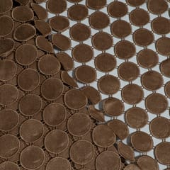 Brown Colour Chemical Lace Cutwork Fabric