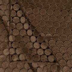 Brown Colour Chemical Lace Cutwork Fabric
