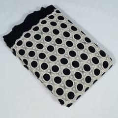Black Colour Cotton Cutwork Embroidered Fabric