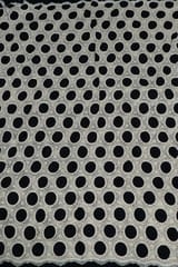 Black Colour Cotton Cutwork Embroidered Fabric
