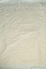 Off White Colour Georgette Embroidered Fabric