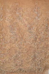 Gold Colour Imported Net Embroidered Fabric