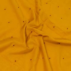 Yellow Colour Cotton Dobby Jacquard Fabric